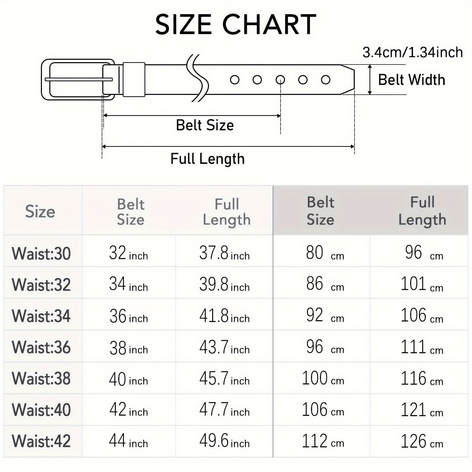 Men's Genuine Leather Cowhide Belt